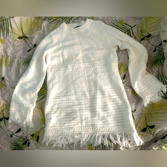❤️Ambitious Attitude White Cable Knit
Long Sleeve Mini Dress - Picture 3 of 6